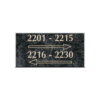 Image for Front Engraved Sign Front Engraved, Black Marble, 8 X 5 from HD Supply