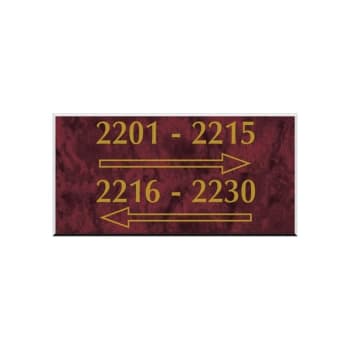 Image for Front Engraved Sign, Red Marble, 8 X 5 from HD Supply