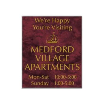Image for Front Engraved Sign, Red Marble, 10 X 12 from HD Supply