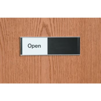 Open/Closed Interior Sliding Sign, Front Engraved, 10 x 3 | HD Supply