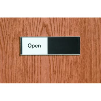 Image for Front Engraved Office Open/Closed Sliding Sign, 10 x 3 from HD Supply