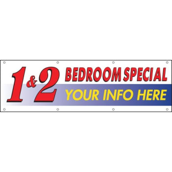 Semi-Custom Horizontal 1 & 2 Bedroom Special Banner, 20' X 4'
