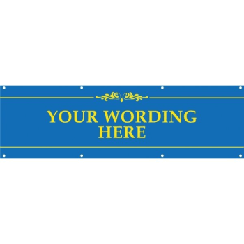 Image for Semi-Custom Banner, Blue/Yellow, 20' x 4' from HD Supply