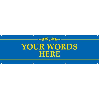 Image for Semi-Custom Banner, Blue/yellow, 10' X 3' from HD Supply