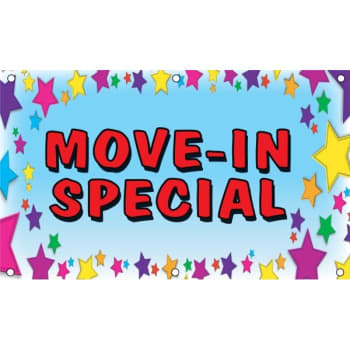 Image for Horizontal Move In Special! Banner, Stars, 5' x 3' from HD Supply