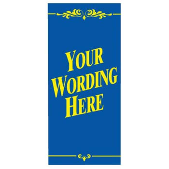 Image for Semi-Custom Lawn Banner, Blue and Yellow, 15 x 32 from HD Supply