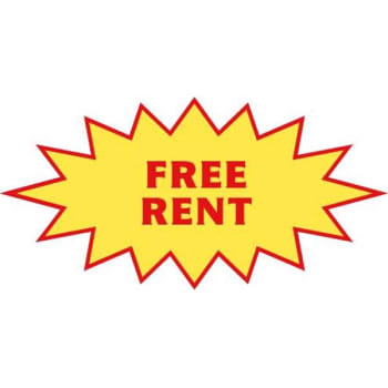 Image for Coroplast Free Rent Starburst, Yellow, 22 X 11 from HD Supply