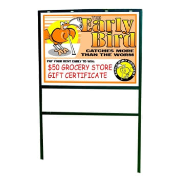 Image for Rent Drawing Kit Dry-Erase Sign Early Bird, 24 X 18 from HD Supply