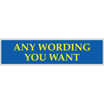 Image for Coroplast Semi-Custom Rider for Amenity Signs, Blue/Yellow, 24 x 6 from HD Supply