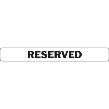 Image for Reserved Stop Block Sign, Reflective Aluminum, 20 X 2-1/2 from HD Supply