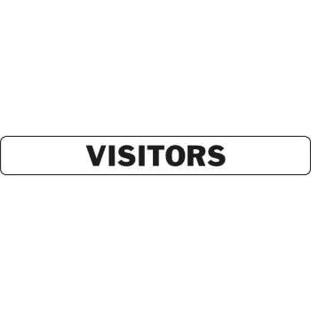 Image for Visitors Stop Block Sign, Reflective Aluminum, 20 X 2-1/2 from HD Supply