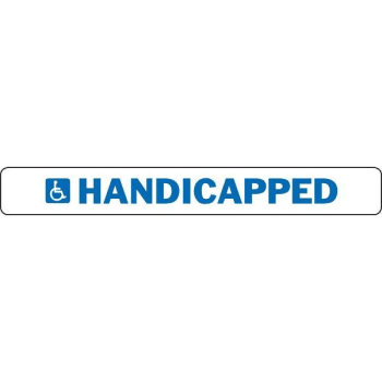Image for Handicapped Stop Block Sign, Reflective Aluminum, 20 x 2-1/2 from HD Supply