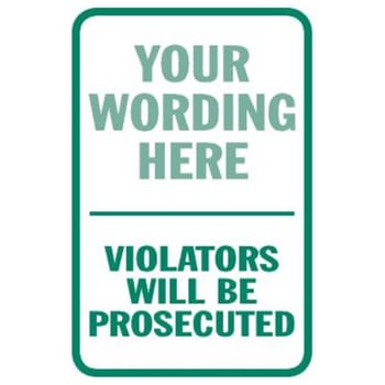 Image for Semi-Custom Violators Will Be Prosecuted Sign, Reflective, 12 x 18 from HD Supply