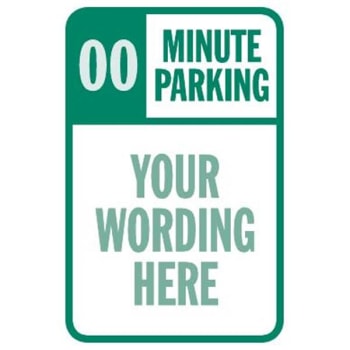 Image for Semi-Custom Timed Parking Sign, Non-Reflective, 12 X 18 from HD Supply