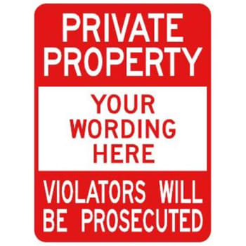 Image for Semi-Custom Private Property Sign, Non-Reflective, 18 x 24 from HD Supply