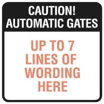 Image for Semi-Custom Caution! Automatic Gates...  Sign, Reflective, 24 X 24" from HD Supply