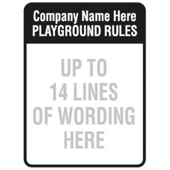 Image for Semi-Custom Sign, Playground Rules... Non-Reflective, 18 X 24" from HD Supply