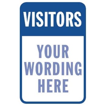 Image for Semi-Custom Visitors...  Sign, Blue Non-Reflective, 18 X 24" from HD Supply