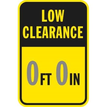 Image for Semi-Custom "Low Clearance" Sign Reflective 12 x 18" from HD Supply