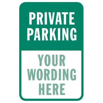 Image for Private Parking Sign, Non-Reflective, 12 x 18 from HD Supply