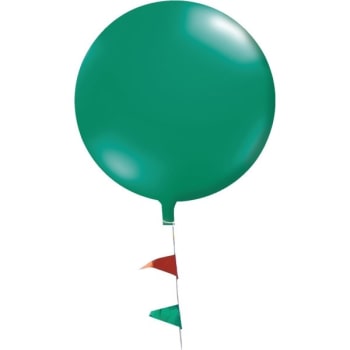 Cloudbuster Balloon With Pennant String, Green, 5-1/2'