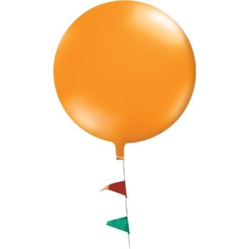 Image for Cloudbuster Balloon With Pennant String, Orange, 5-1/2' from HD Supply