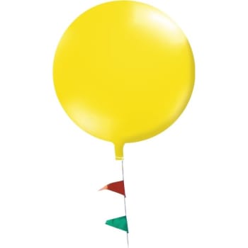 Image for Cloudbuster Balloon With Pennant String, Yellow, 5-1/2' from HD Supply