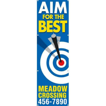 Image for Semi-Custom Vertical Aim For The Best Banner, 3' X 10' from HD Supply