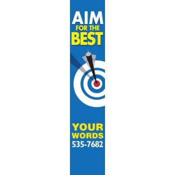 Image for Semi-Custom Vertical Aim for the Best Banner, 4' x 20' from HD Supply