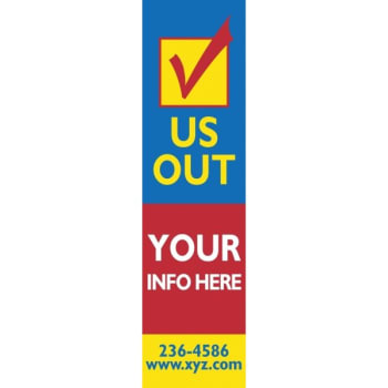 Image for Semi-Custom Vertical Check Us Out Banner, 4' X 15' from HD Supply