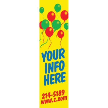 Image for Semi-Custom Vertical Banner, Balloons, 4' x 15' from HD Supply