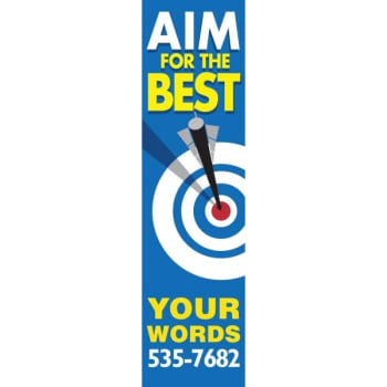 Image for Semi-Custom Vertical Banner, Aim for the Best, 4' x 15' from HD Supply