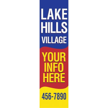 Image for Semi-Custom Vertical Banner, Purple/red/yellow, 4' X 15' from HD Supply