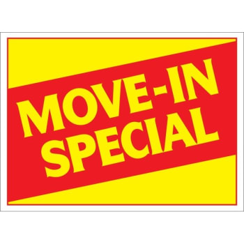 Image for Coroplast Move In Special Amenity Sign, Red/Yellow, 24 x 18 from HD Supply