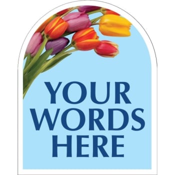 Image for Coroplast Semi-Custom Arched Amenity Sign, Tulips, 24 X 30 from HD Supply