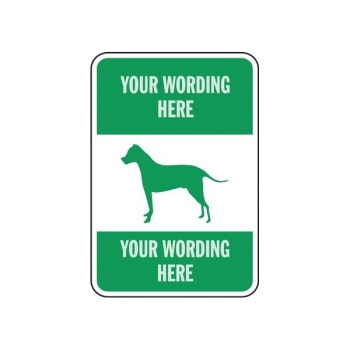 Image for Semi-Custom Dog Image Sign, Reflective, 12 x 18 from HD Supply