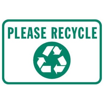 Image for Please Recycle Sign, Non-Reflective, 18 X 12 from HD Supply