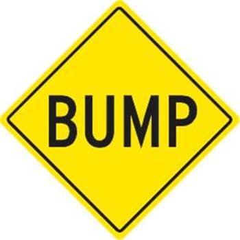 Image for Bump Caution Sign, High Intensity, 12 x 18 from HD Supply