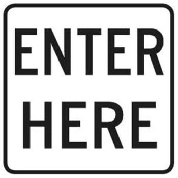 Image for Enter Here Sign, Reflective, 18 x 18 from HD Supply