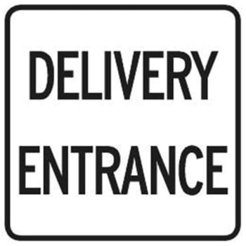 Image for Delivery Entrance Sign, Non-Reflective, 18 X 18 from HD Supply