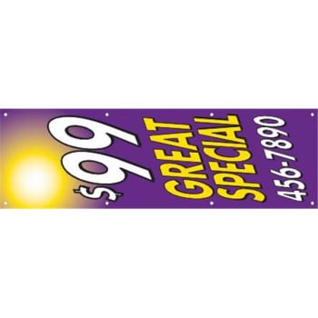 Image for Vertical Semi-Custom Banner, Sun, 3' X 10' from HD Supply