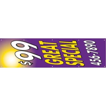 Image for Vertical Semi-Custom Banner, Sun, 4' X 15' from HD Supply