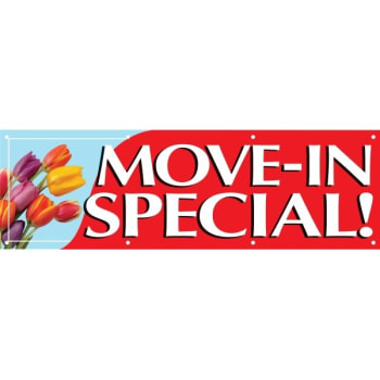 Image for Horizontal Move In Special Banner, Tulips, 10' X 3' from HD Supply