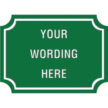 Image for Custom Layered Color Sign With Notched Corners, Green/White, 22 X 16 from HD Supply