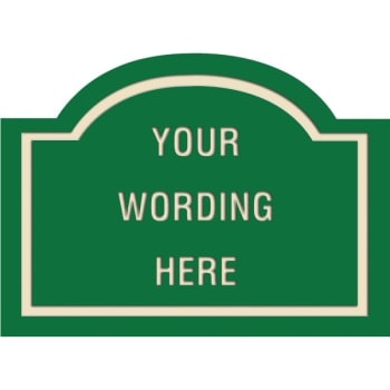 Image for Custom Layered Color Sign With Arched Top, Green/Ivory, 22 X 16 from HD Supply