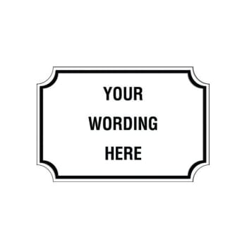 Image for Custom Layered Color Sign With Notched Corners, White/Black, 36 X 24 from HD Supply