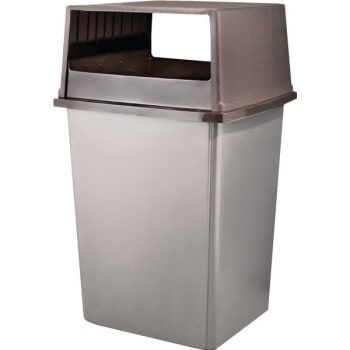 Image for Rubbermaid Glutton 56 Gallon Trash Can (White/Brown) from HD Supply