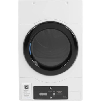 GE® Commercial 7.7 Cu. Ft. Front Load Electric Dryer, Stackable Unit, Built-In App Base Payment And Coin Drop