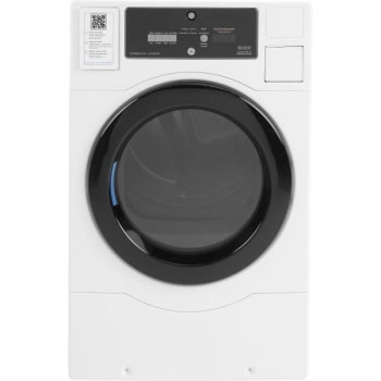 GE® Commercial 7.7 Cu. Ft. Front Load Gas Dryer, Stackable Unit, Built-In App Base Payment And Coin Drop