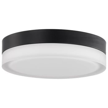 Satco® Pi 11"" Led Flush Mount Black Fixture With Etched Glass